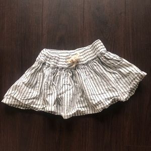 GAP Striped Navy Blue & White Linen Skirt